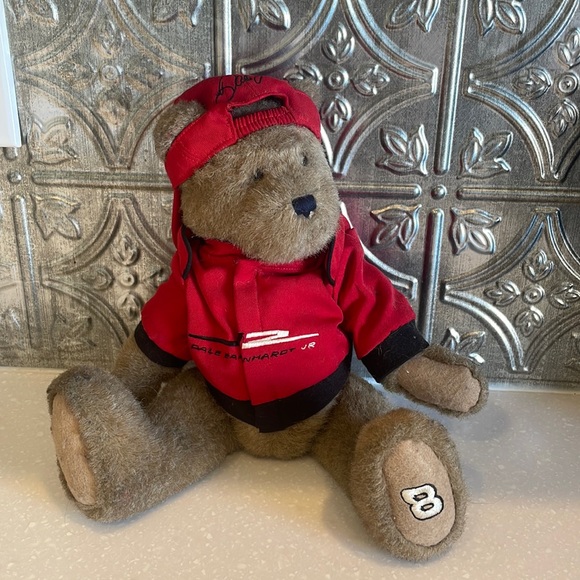 Boyds Bears NASCAR Dale Earnhardt Plush Bears Sweatshirt Hat Vintage #8 Jointed - Picture 1 of 10